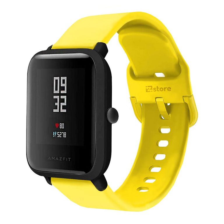 Correa Compatible Con Amazfit Bip Amarillo Hebilla 20mm