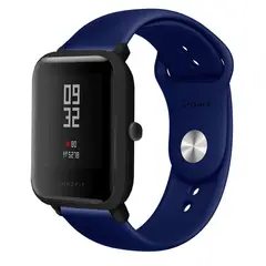 GENERICO - Correa Compatible Con Amazfit Bip Azul Oscuro Broche 20mm