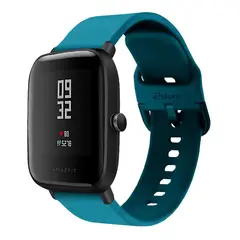 GENERICO - Correa Compatible Con Amazfit Bip Azul Turqueza Hebilla 20mm