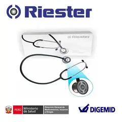 RIESTER - ESTETOSCOPIO ANESTOPHON - NEGRO DE ALUMINIO Y ACERO
