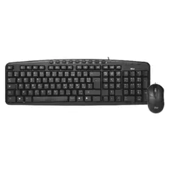 IBLUE - 78873-BK Combo de Teclado Ultra Slim y Mouse Ergonómico - Negro