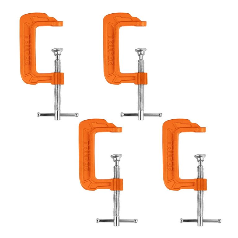 Mini prensa tipo C nodular carpintero 2 ", Pack 4 unidades