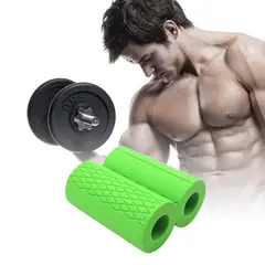 GENERICO - Fat Grips Mangos de barra gruesa de silicona Verde
