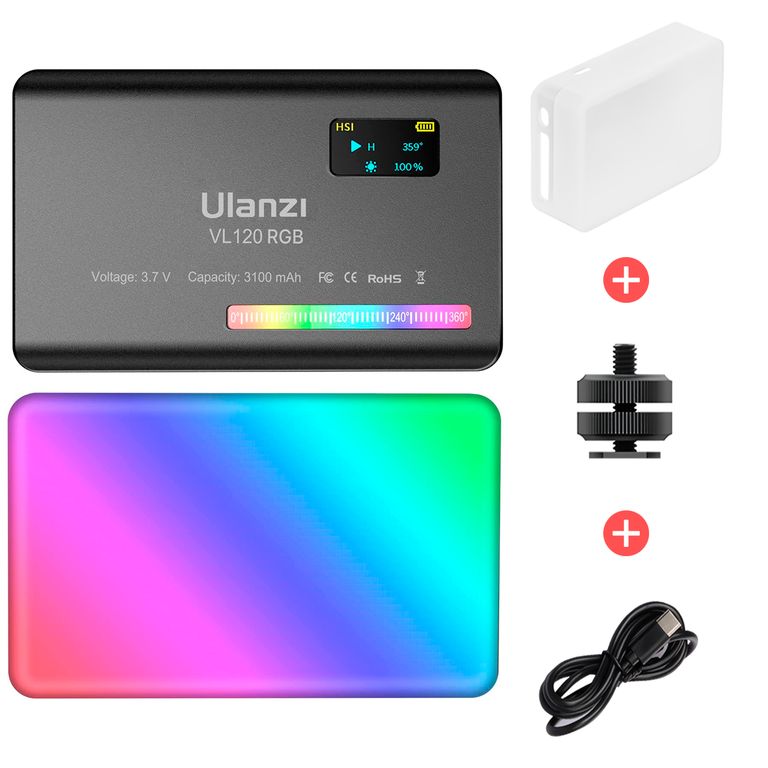VL120 Luz Led RGB Con Difusor Para Fotografía y Video