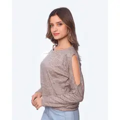 NEBULA - Chompa Elizz - NÃ©bula - Beige