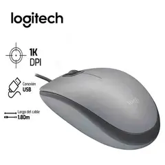 LOGITECH - MOUSE M110 - PLOMO