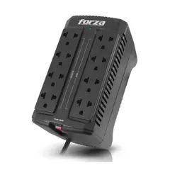 FORZA - FRV-902 Estabilizador de 900VA 450W 220V con 8 Tomas – Negro