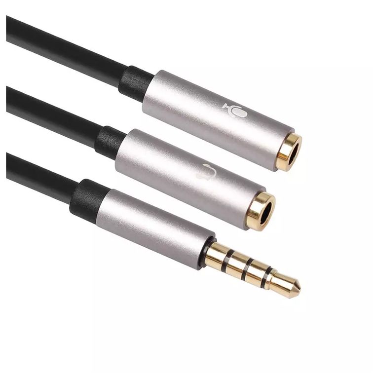 Adaptador Jack Divisor De Micrófono Y Audífono