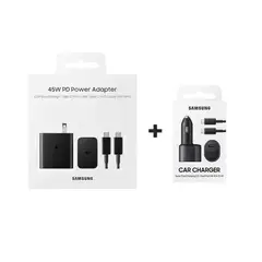 SAMSUNG - KIT Cargador 45W Y Cargador Auto 45W Original