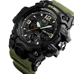 SKMEI - Reloj 1155 Dual Verde Militar