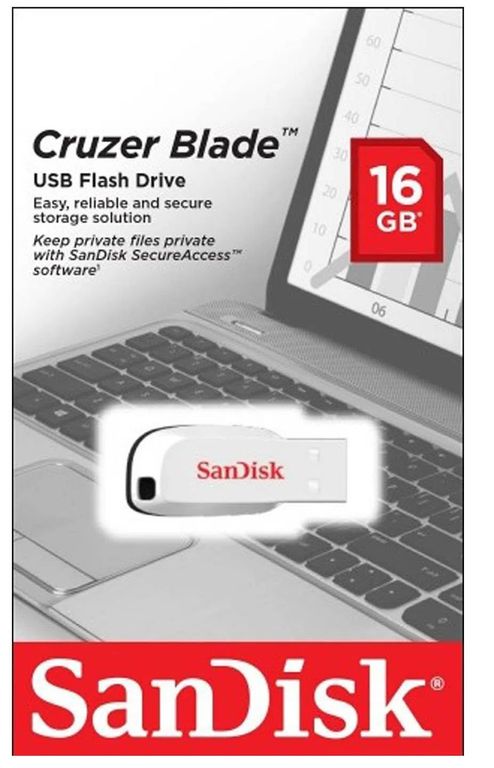 Memoria Usb Cruzer Blade 16GB - Blanco