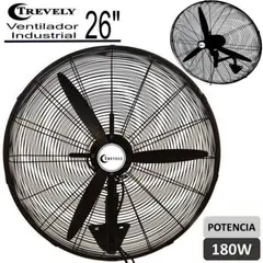 TREVELY - Ventilador Industrial 26 180W VT-26 - Negro