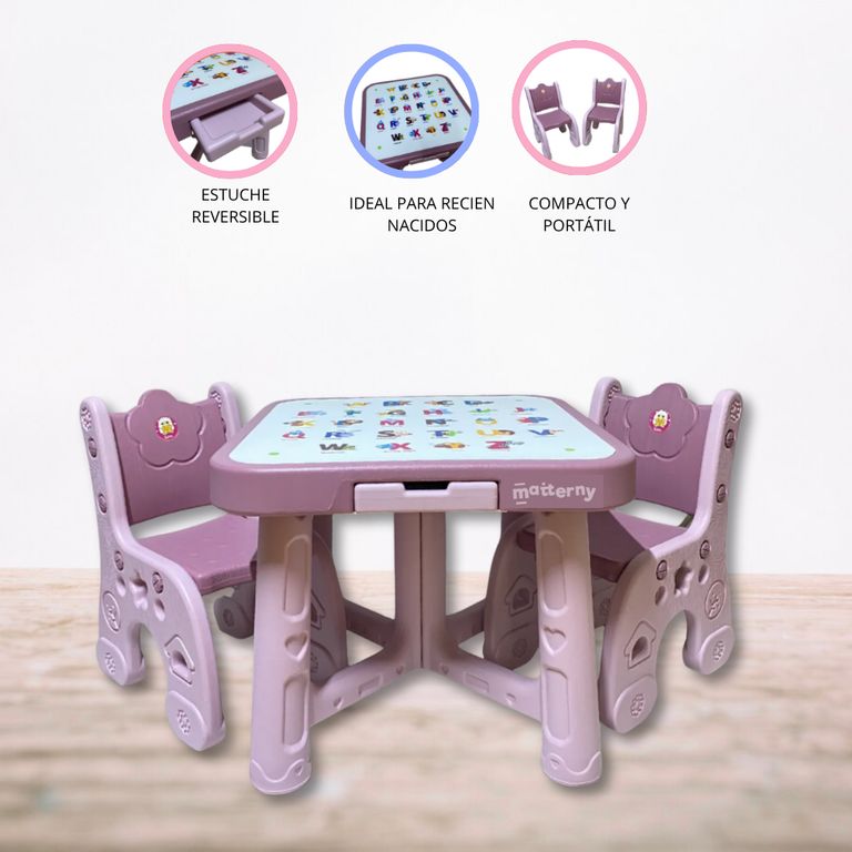 Silla Escritorio 3 en 1 «CHILDESK» Pink