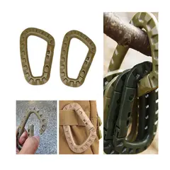 GENERICO - Mosquetón plástico D llavero OUTDOOR para molle