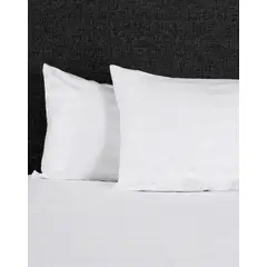 COBITEX HOME - Juego de sábanas Lisas Blanco 300h 1.5 plz Cobitex 100% algodón.