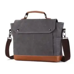 GENERICO - Maletin Bolso ejecutivo Lona de alta calidad + cuero Pu - color Gris.