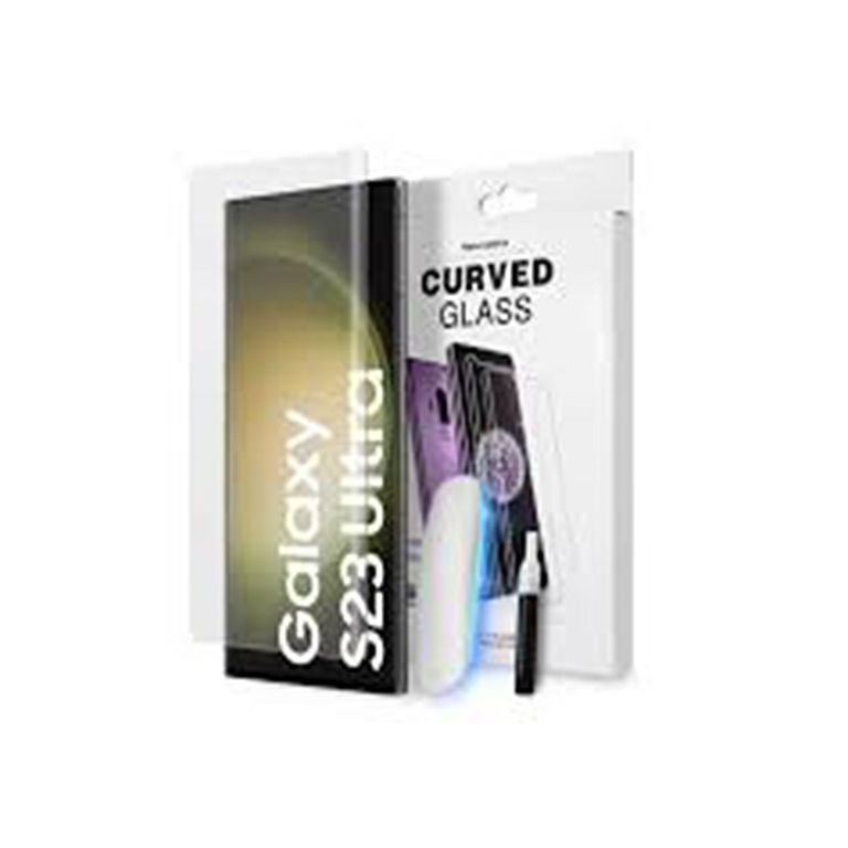 Mica UV Vidrio para Galaxy S23 Ultra Curvo Templado Transparente