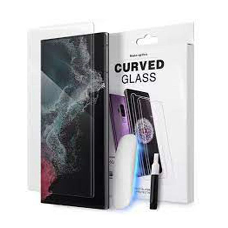 Vidrio UV para Galaxy S23 Ultra Mica Curvo Templado Transparente