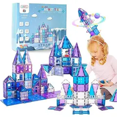 GENERICO - BLOQUES MAGNÉTICOS EDUCATIVOS 120 PIEZAS SERIE ICE SET