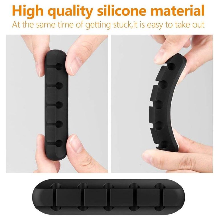Organizador de Cables USB Autoadhesivo para Oficina Escritorio