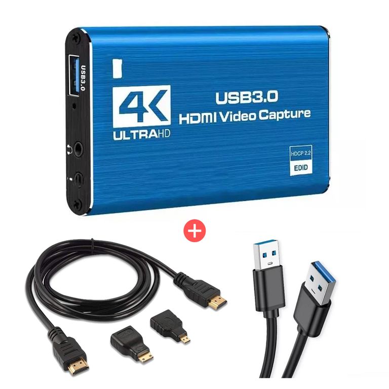 Capturadora Video Hdmi Usb 3.0 4k Multiplataforma Cable HDMI