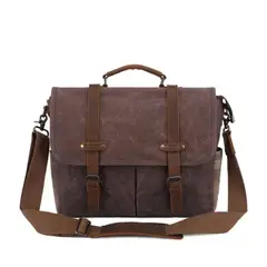 GENERICO - Maletin de cuero PU Vintage color Marron.