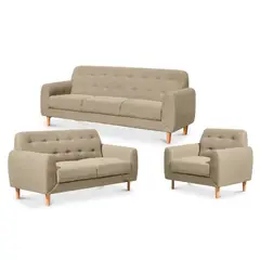 GENERICO - Juego de Sala 3 2 1 Henry Beige