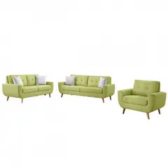 GENERICO - Juego de Sala 3 2 1 Sofia Verdeo Oliva