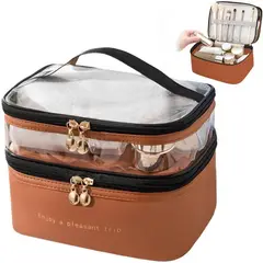 MINARI - Neceser Organizador de Maquillaje Cuero PU Bolso de Viaje MR 94V