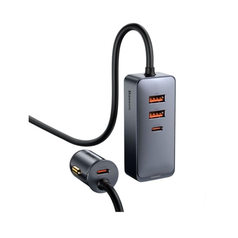 Cargador Auto Usb C Extension iPhone Android 120w