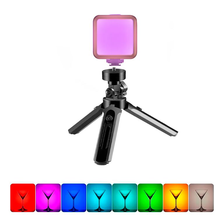 Mini Luz Led Vl49 Rgb Recargable Trípode Multifuncional
