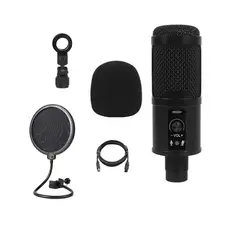 SEISA - Micrófono Condensador USB BM-65 StreamingEstudio Soporte de Brazo