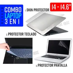 GENERICO - Combo Protector De Pantalla + Teclado + Skin Para Laptop 14 / 14.6''