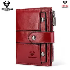 GENERICO - BILLETERA DE MUJER - 2 CUERPOS 100% CUERO VACUNO MARCA HUMERPAUL