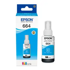EPSON - Tinta T664220-Al Cian PARA L350 L355, 200, L300, L455, L565