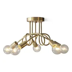 HOME NEAT - Lámpara de Techo 5L E27 Cobre