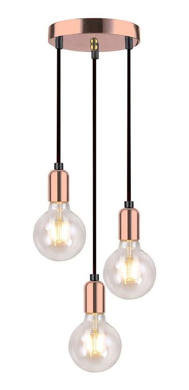 Lámpara Colgante Nórdico 3 Luces E27 Rosa