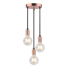HOME NEAT - Lámpara Colgante Nórdico 3 Luces E27 Rosa