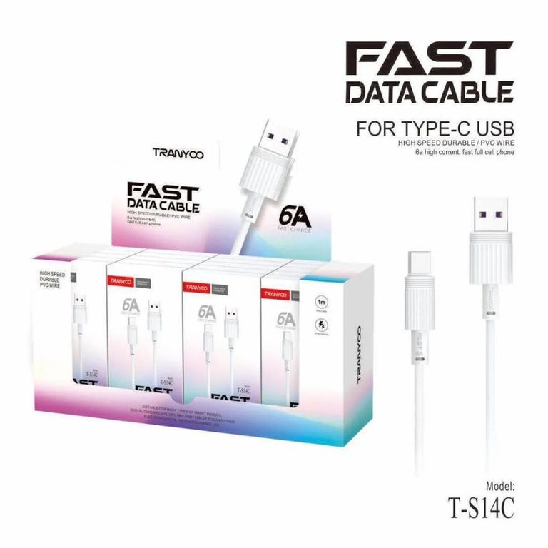 Cable Celular Usb Tipo C 6 Amper Carga Rapida