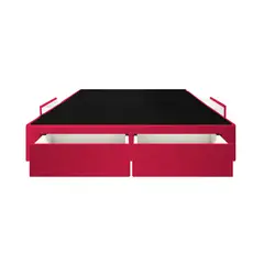 BARAKA HOME - Base De Cama Wels 4 Cajones 2 Plz - Rojo