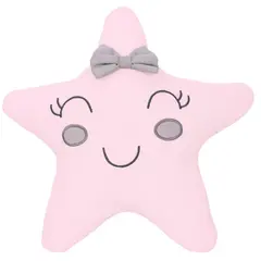 BABY MERINOS - Cojín - Estrella Elegante V2 - Rosado - Gris