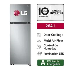 LG - Refrigeradora Top Freezer 264L con Door Cooling y diagnóstico inteligente GT26BPP