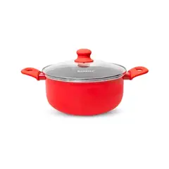 FINEZZA - Olla Antiadherente Ultragranito de 26 cm Rojo FZ-X336TM