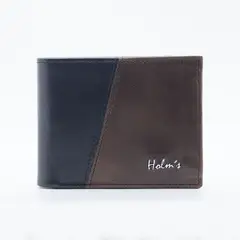 HOLM'S - BILLETERA HOLMS CUERO B158 CABALLERO NEGRO CON CAMEL