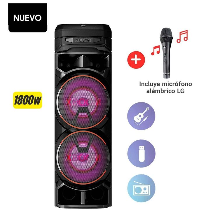 TORRE DE SONIDO XBOOM - RNC9 CON MICROFONO INCLUIDO NEGRO