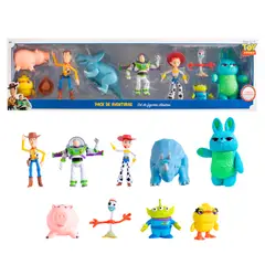 Toy Story - SET DE FIGURAS X 9PCS ARTICULABLES Y DE JEBE DE 4 BUNNIE Y TRIXIE