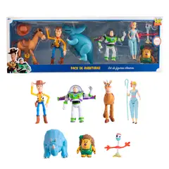 TOY STORY - SET DE FIGURAS X7 PCS ARTICULABLES Y DE JEBE DE CON TRIXIE