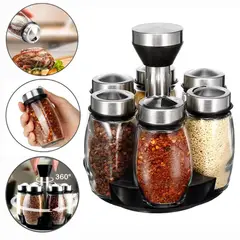 OEM - Condimentero de Especies Metalico Giratorio 6 Frascos