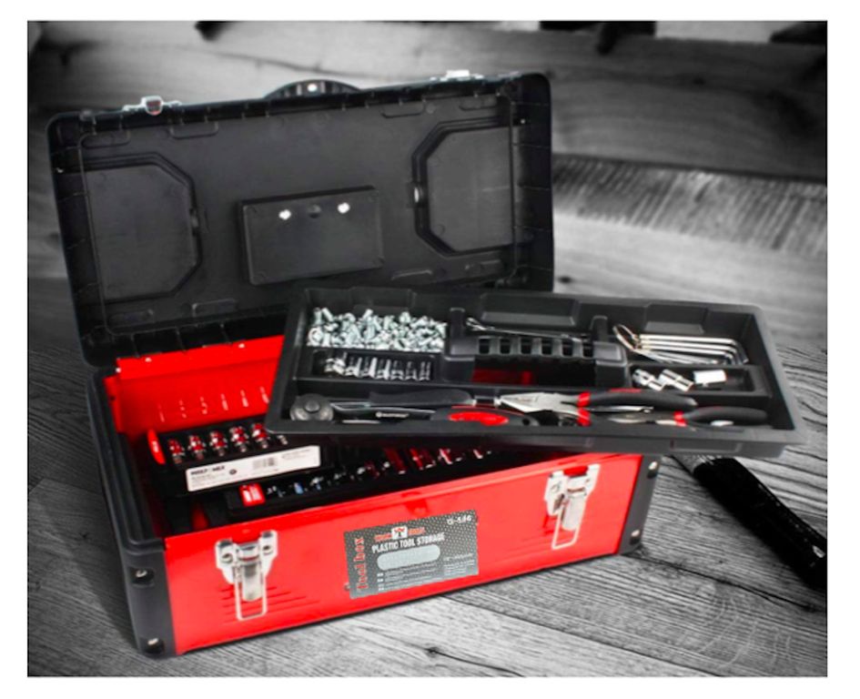 CAJA 16PULGADAS METAL PLASTICA PARA HERRAMIENTAS WORKTOOLS