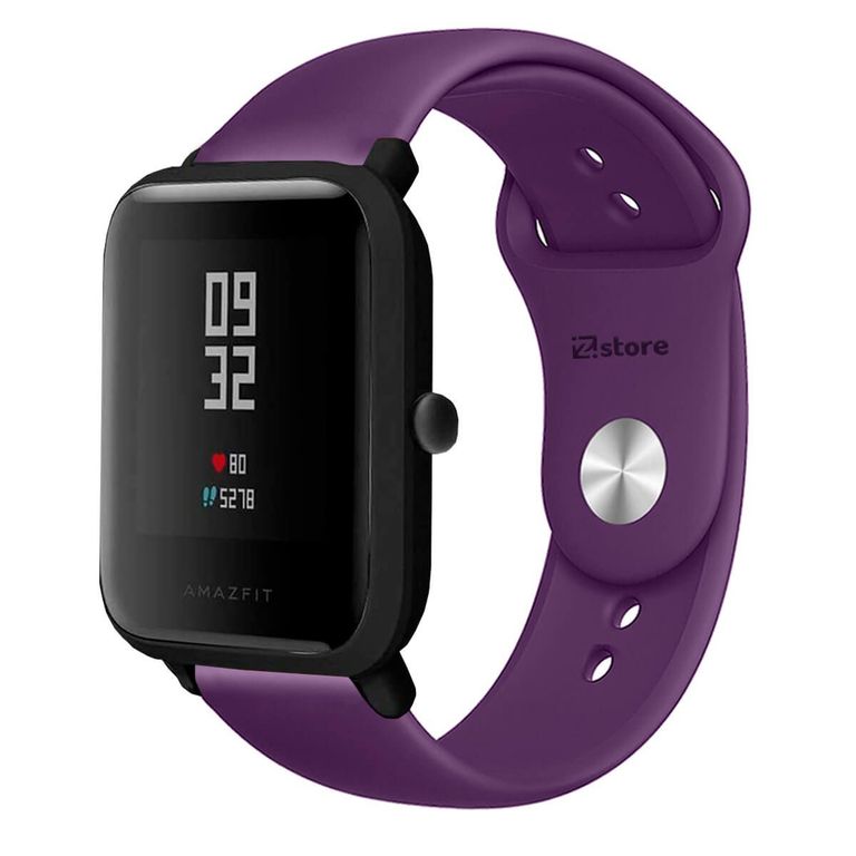 Correa Compatible Con Amazfit Bip Morado Broche 20mm